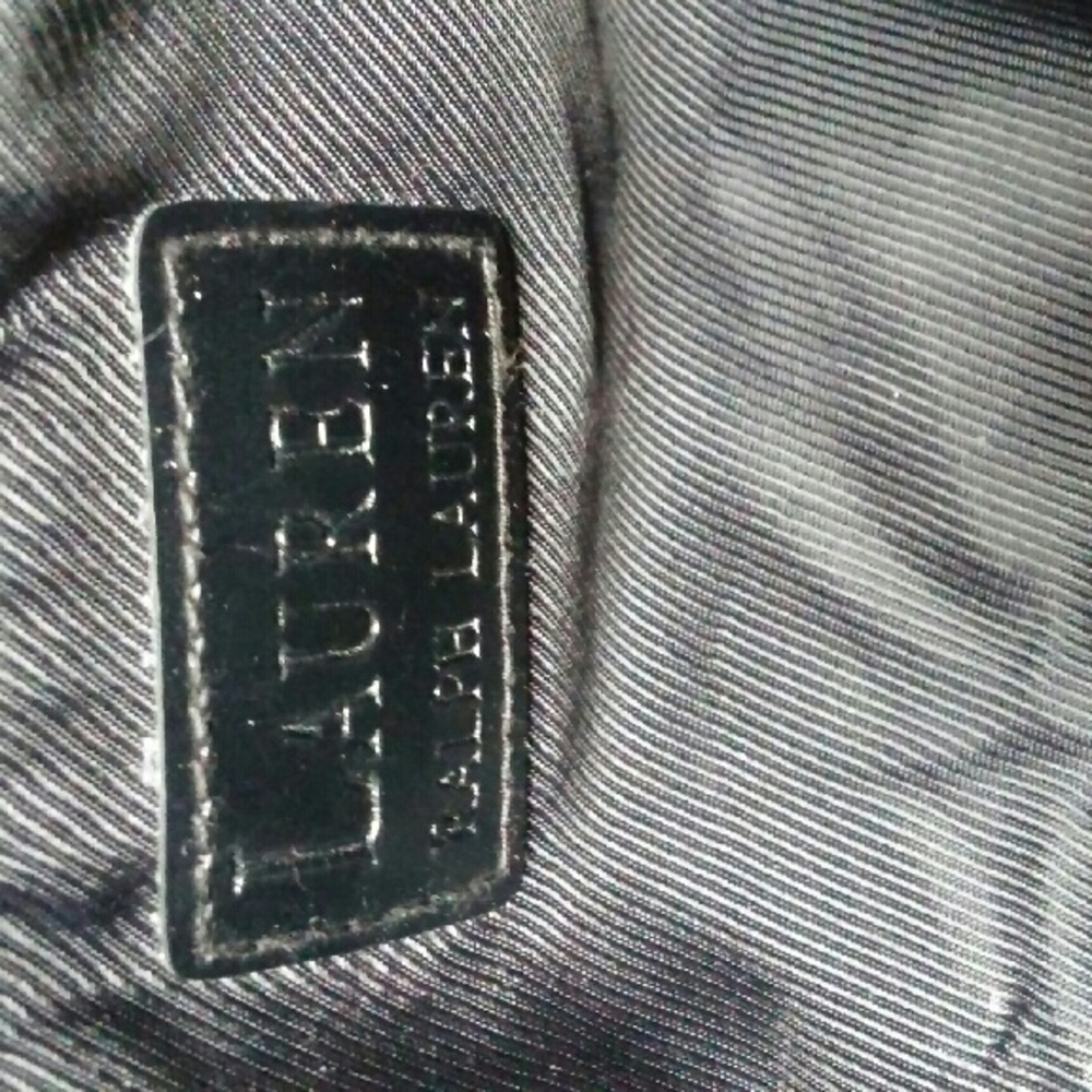 Lauren Ralph Lauren Black Tote Bag with Red Accents - Picture 3 of 4